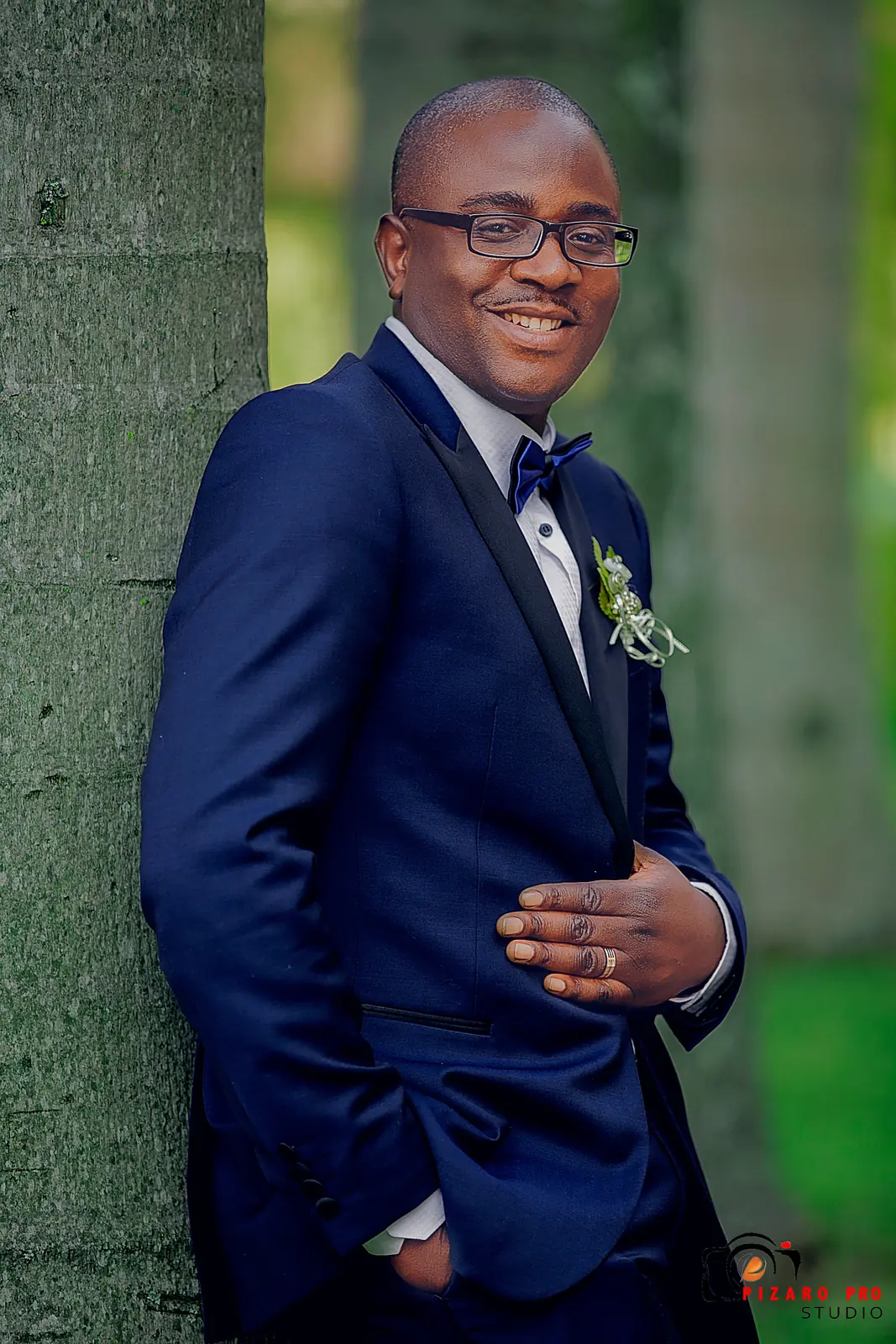 Pizaro Studios wedding — Navy Groom